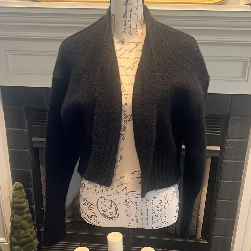 Zara Black Cardigan Sweater Classic Knit